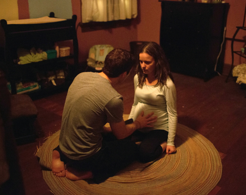 Alison Miller and Zach Gilford in “Devil’s Due.”