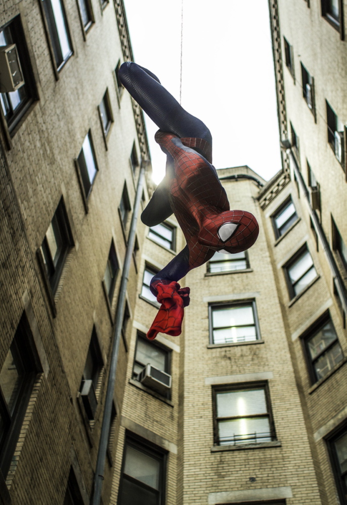 Andrew Garfield as Peter Parker, aka Spider-Man.