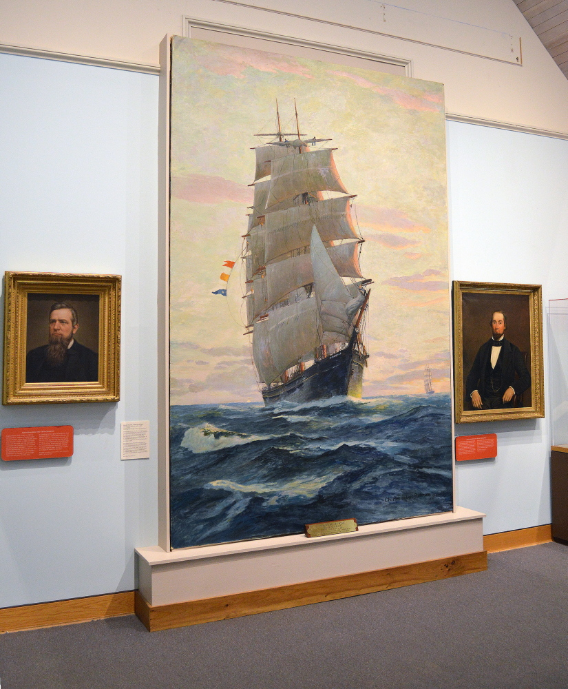 Charles Patterson's giant oil on canvas, "Ship W.R. Grace 'Report Me All Well' "