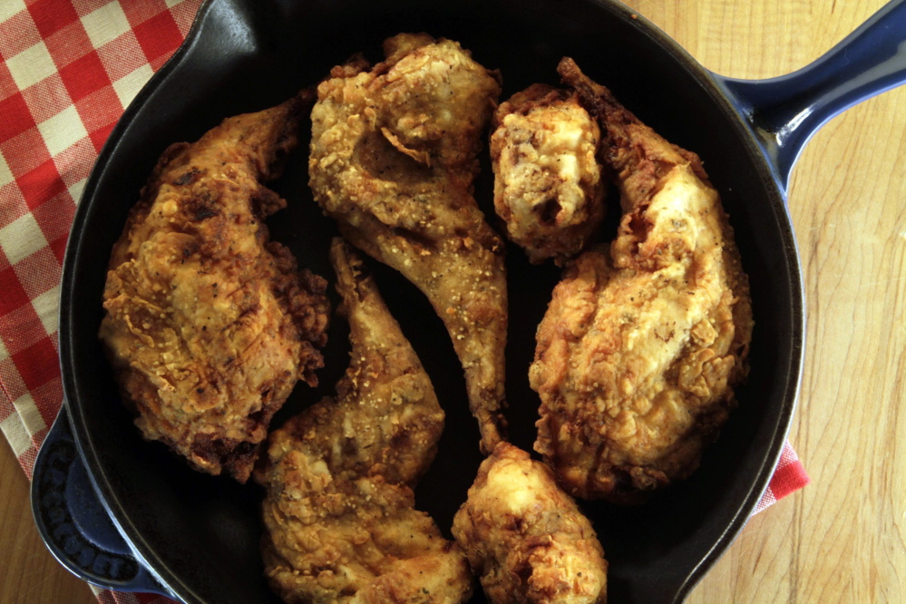 Rabbit was a backyard-raised patriotic option during World War II, but since fell out of favor. It is becoming popular again along with other game meats. This version is chicken-fried rabbit.