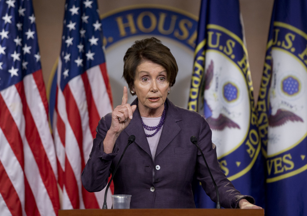 House Minority Leader Nancy Pelosi, D-Calif., speaks Friday in Washington. She called the newest probe of the attack on the U.S. diplomatic mission in Libya a “political stunt.”