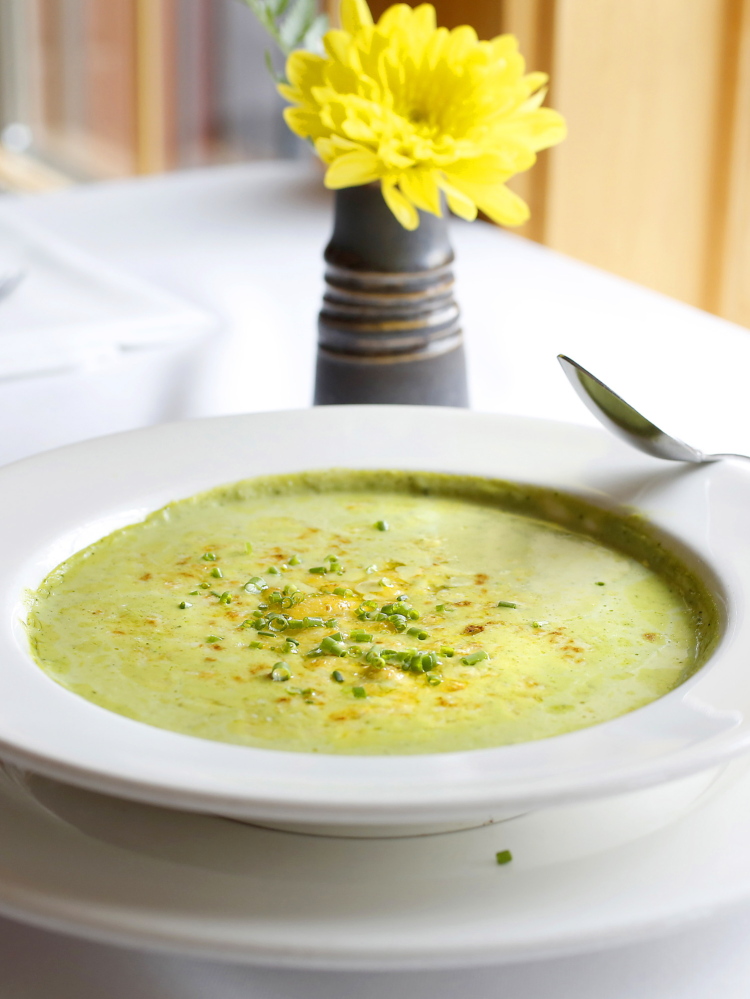 Joshua Mather’s tantalizing taste of spring: Soup made from his parents’ asparagus.