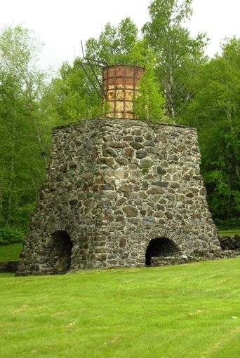 An old blast furnace for the historic Katahdin Iron Works marks one entrance to the Ki-Jo Mary Forest.