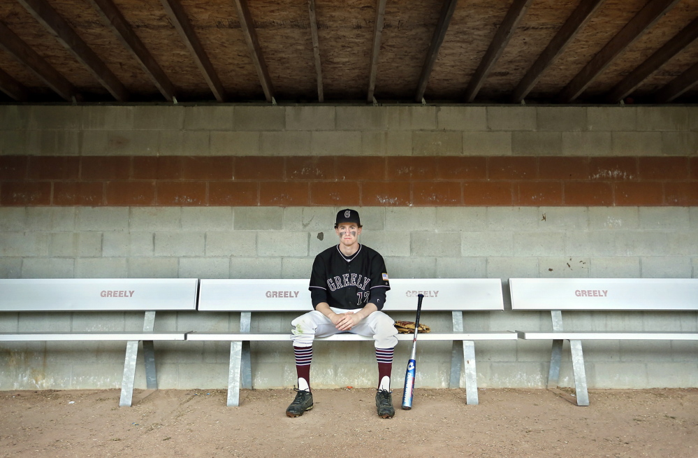 Greely High School baseball player Sam Porter has overcome concussions from soccer and an injury he suffered in Guatemala to become a viable member of the baseball team. Coach Derek Soule calls Porter “the best defensive third baseman I’ve coached.”