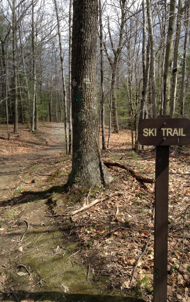 The Ski Trail at Bradbury Mountain is popular year-round, and within easy access of Portland metro.