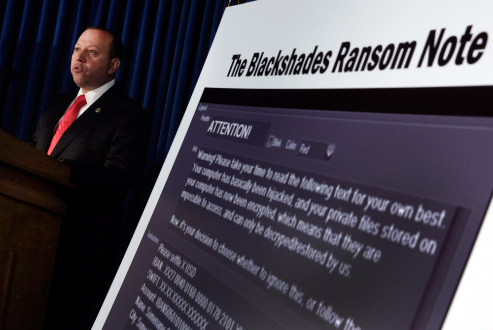 Leo Taddeo, special agent-in-charge in the Federal Bureau of Investigation’s Special Operations and Cyber Division, discusses arrests connected to the malware BlackShades on Monday.