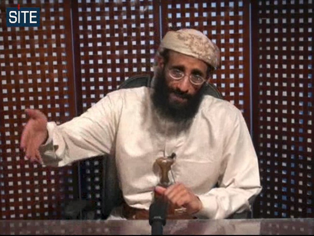 U.S.-born terror suspect Anwar al-Awlaki, shown in this image taken from video and released by SITE Intelligence Group, was killed by a 2011 drone strike in Yemen.