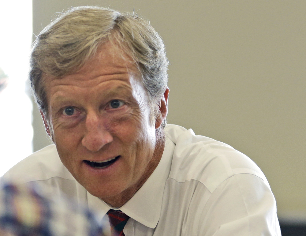 Businessman Tom Steyer has contributed at least $50 million to the super PAC NextGen Climate.