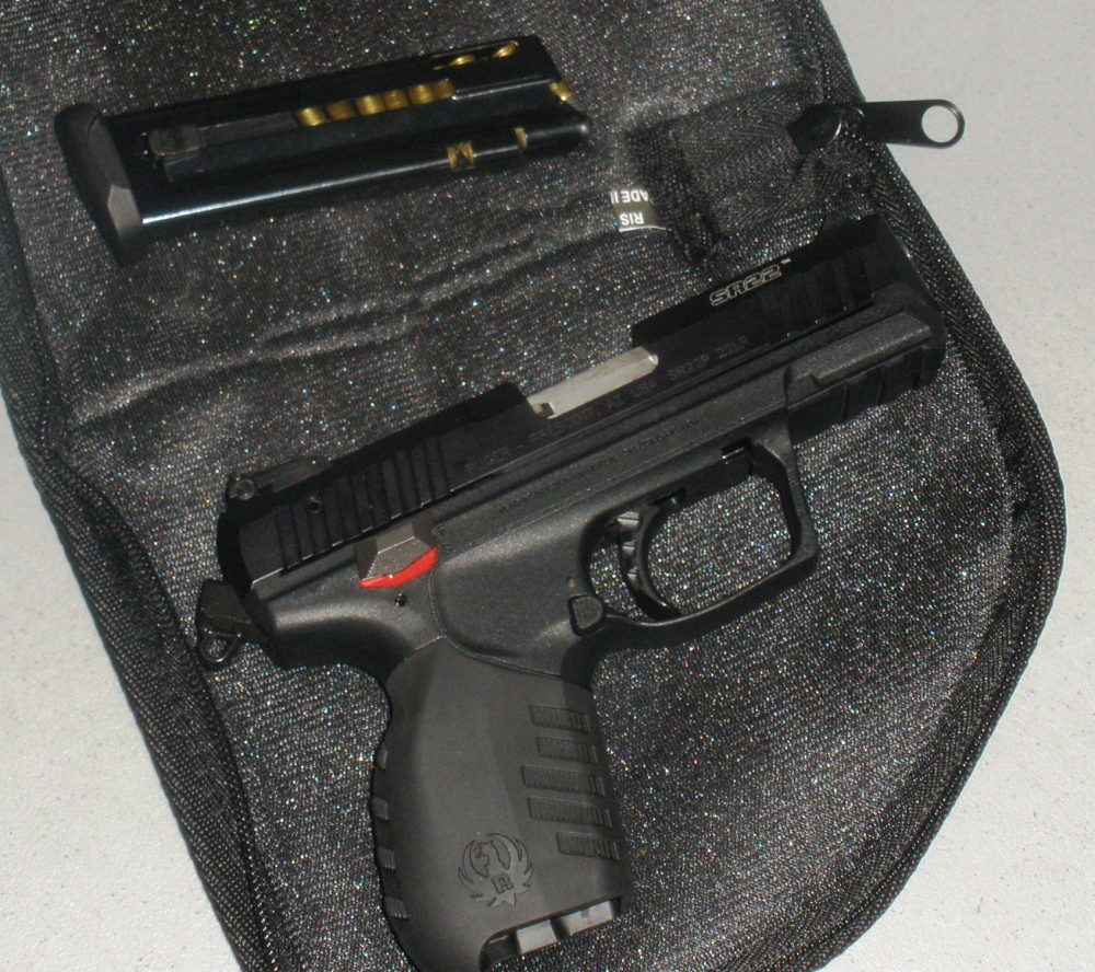 TSA officers found this handgun in a passenger’s carry-on baggage at Bangor International Airport in 2014.