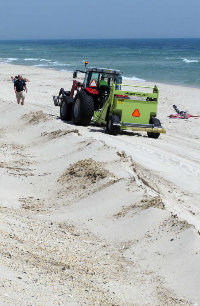 A sweeper cleans Ortley Beach on the Jersey Shore. New Jersey will have received a total of $4.2 billion in Sandy funding.