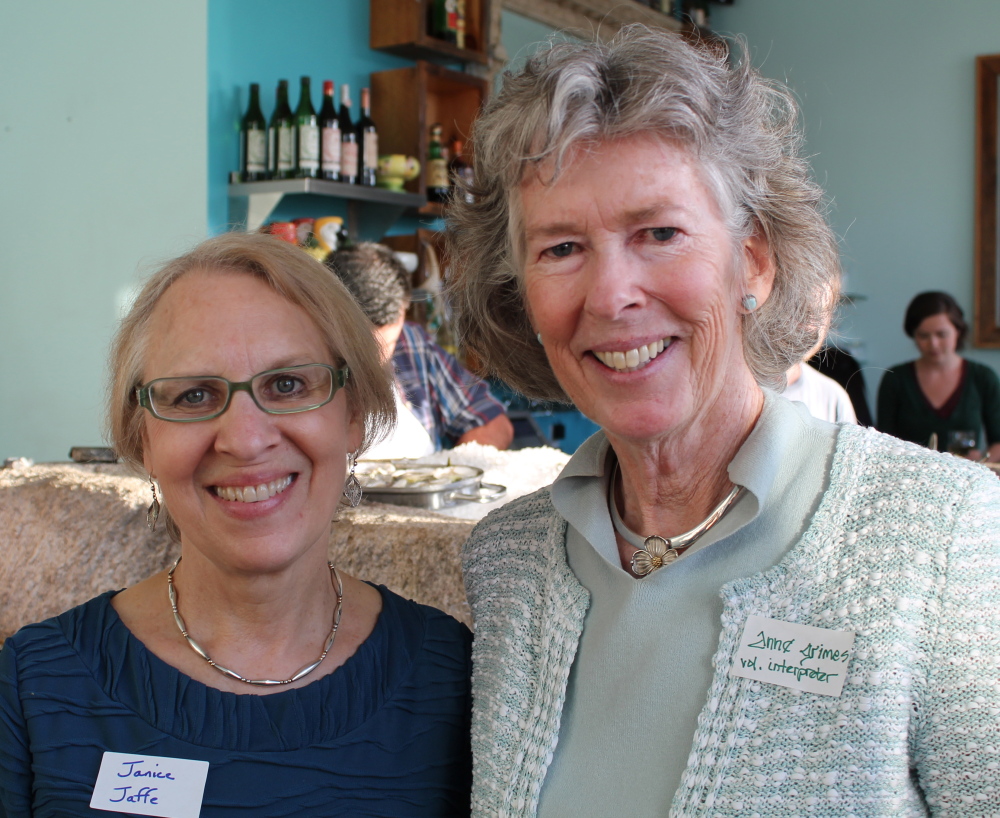 Janice Jaffe, left, director for interpreting and translation, and board member and volunteer interpreter Anne Grimes