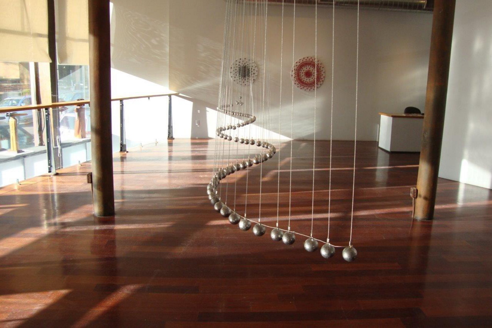 The interactive “Wave Line” in Bernard’s “Spherical Harmonics” in Boston