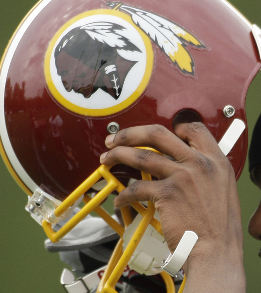Washington has an offensive NFL nickname, but a compromise with the same helmet would work.