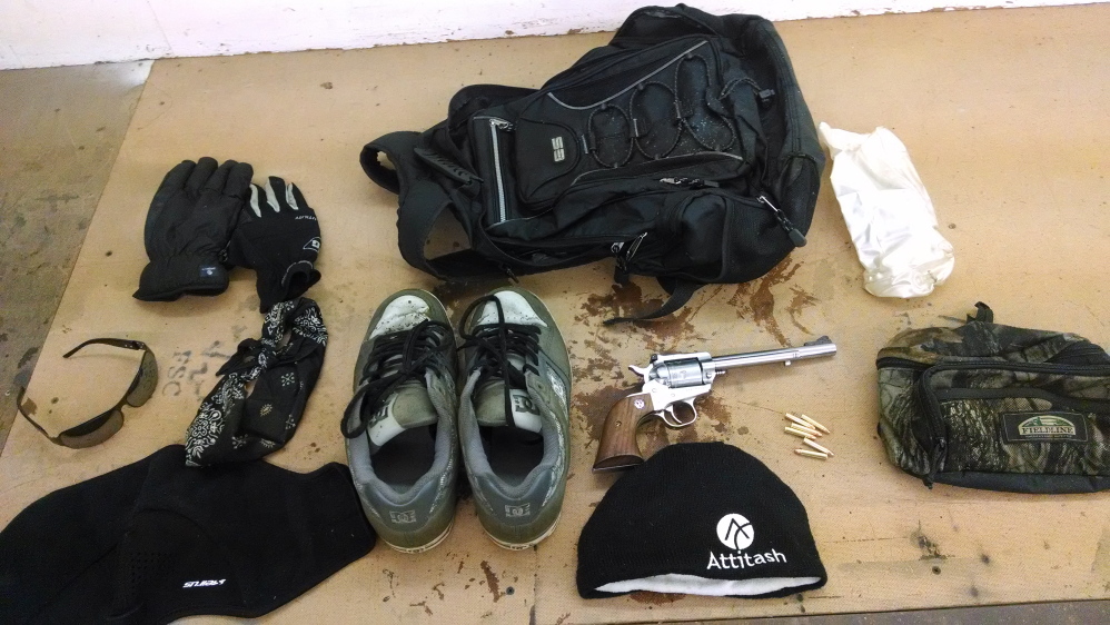 Fryeburg police recovered these items from the backpack near Molly Ockett Middle School.