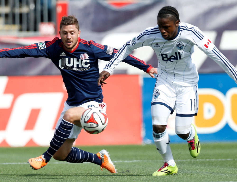 Chris Tierney, left, rode through the lows with the Revolution and is now enjoying the team’s resurgence this season.