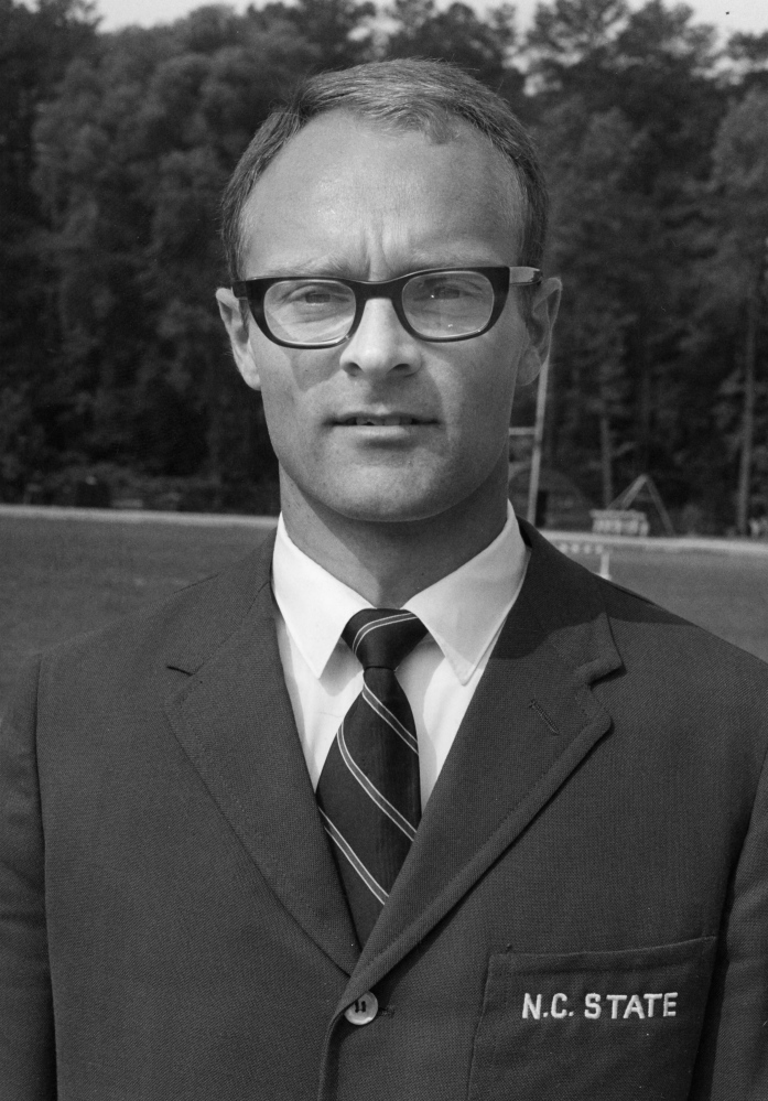 Coach: Jim Wescott coached the N.C. State track team prior to coming to Colby. Wescott resigned at N.C. State in 1978 to take a job at Colby as an assistant professor of physical education. Contributed Photo