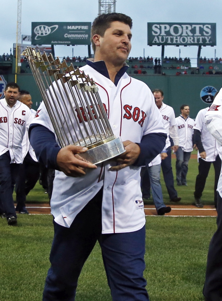Keith Foulke threw the final pitch of the 2004 World Series. It was only appropriate that he would be walking around with the trophy. The Associated Press