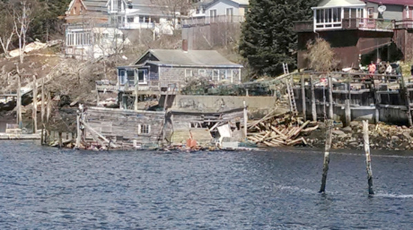 A private pier collapsed at Bay Point in Georgetown, the U.S. Coast Guard said Wednesday, but no one was injured.