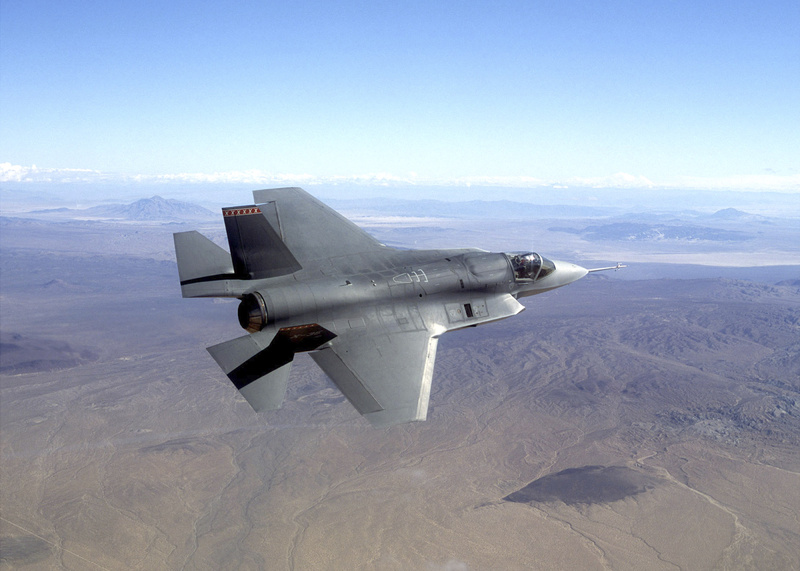 A pre-production model of an F-35 Joint Strike Fighter. 