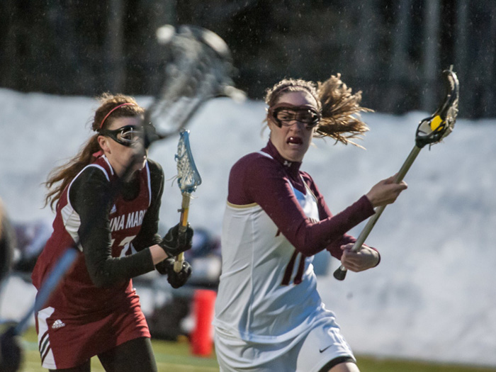 Norwich’s Grace Fitzpatrick likes to think the ball belongs to her, and the tenacious midfielder just might be right, given how she led her lacrosse team in numerous statistical categories.