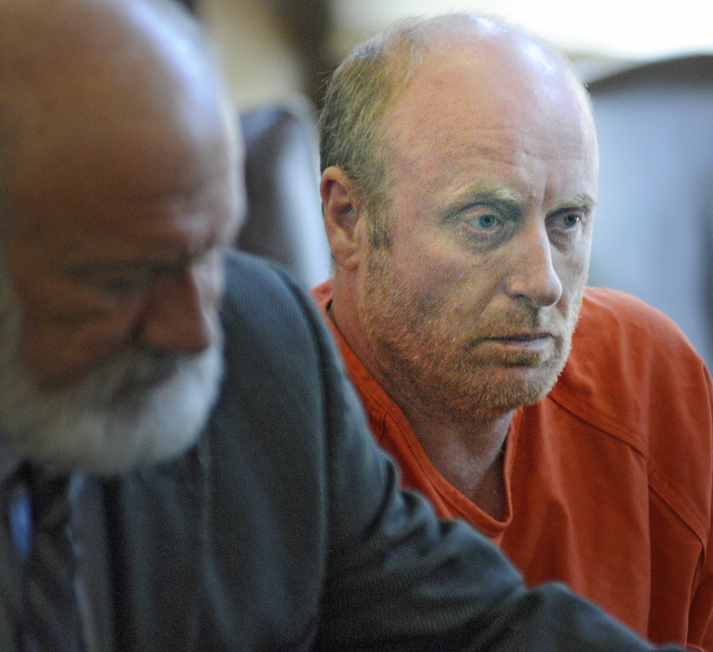 Roland Cummings, 44, appears Monday in Kennebec County Superior Court on a charge of murder in connection with the death of Aurele Fecteau. Andy Molloy/Staff Photographer