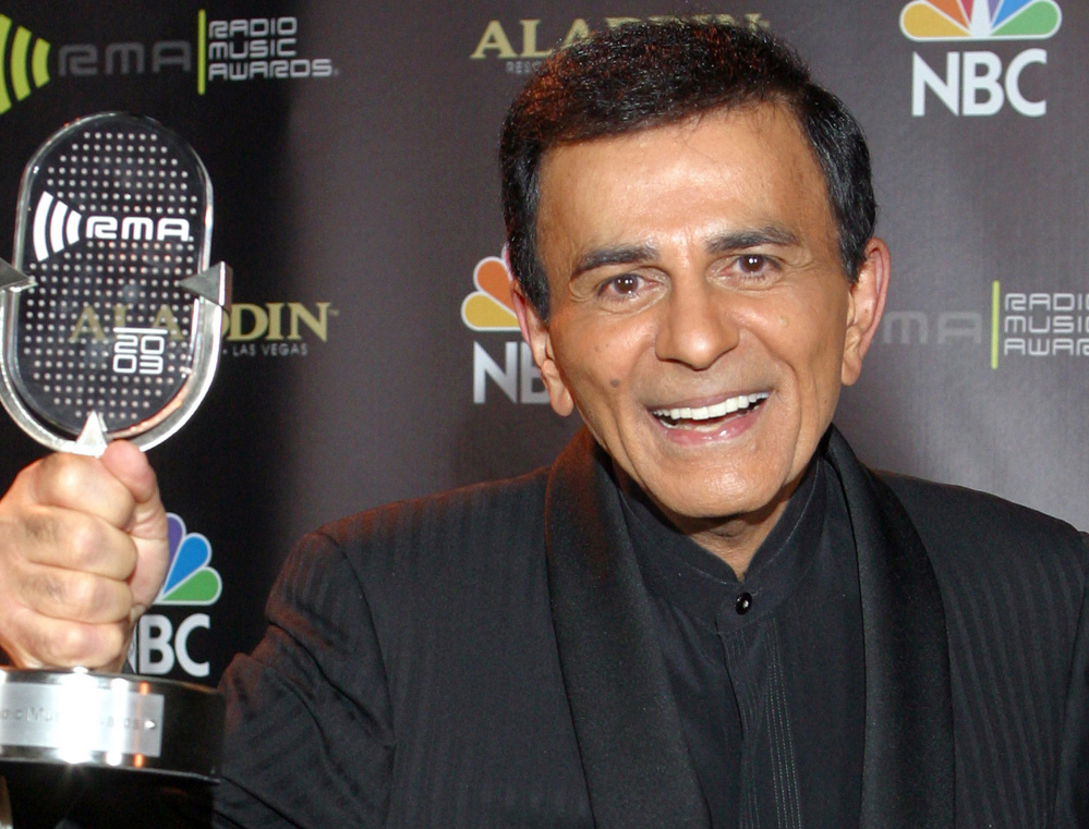 Casey Kasem poses for photographers after receiving the Radio Icon award during the 2003 Radio Music Awards in Las Vegas. The Associated Press