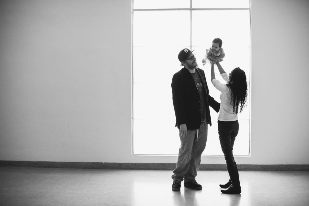 This February photo shows Kristain and Anzalee Rhodes with their daughter Arabelle, at 5 months old, on their first family trip to the Brooklyn Museum in New York City.