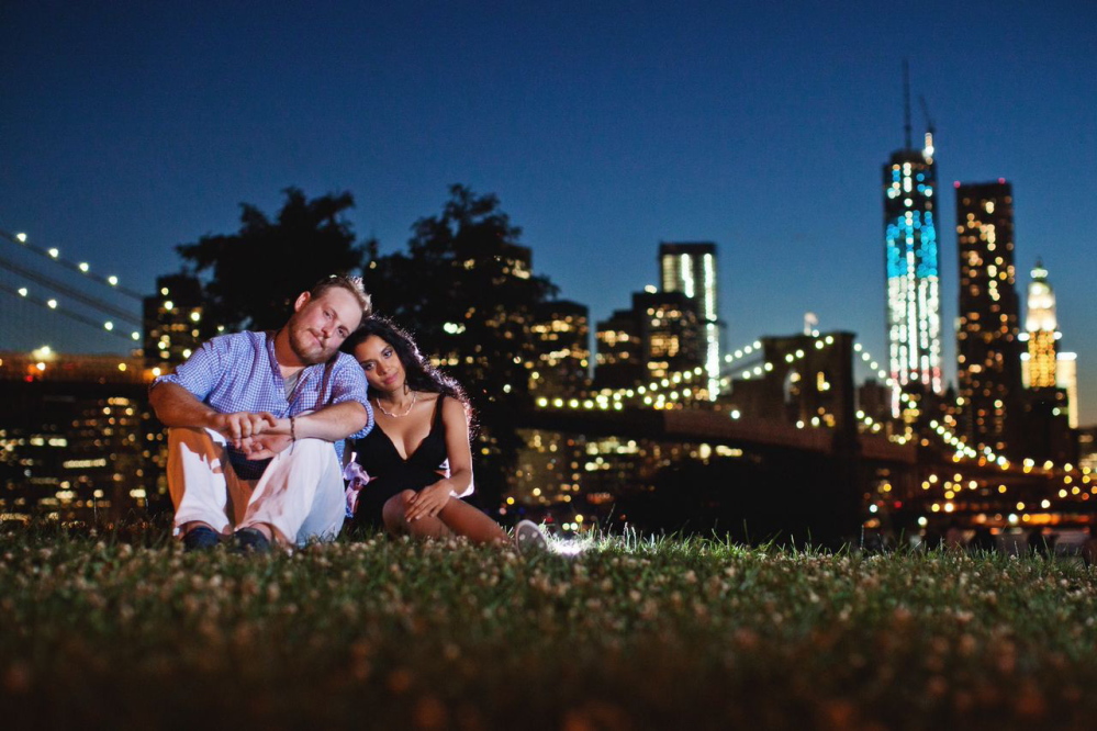 This 2013 photo shows Kristain and Anzalee Rhodes at Brooklyn Bridge Park in New York. Anzalee was eight months pregnant in the picture.