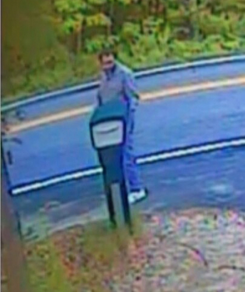 A homeowner’s surveillance image allegedly shows suspect Robert C. Simkowitz.