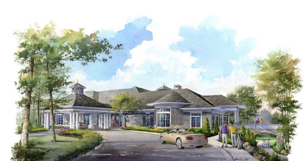 A rendering shows the clubhouse that is planned for the country club.