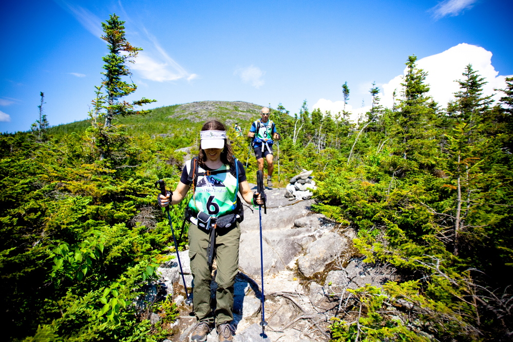 mountain hike: Participants in the Untamed New England Adventure Race test their skills in a number of outdoor activities in the 200-mile event, including hiking through elevated terrain.