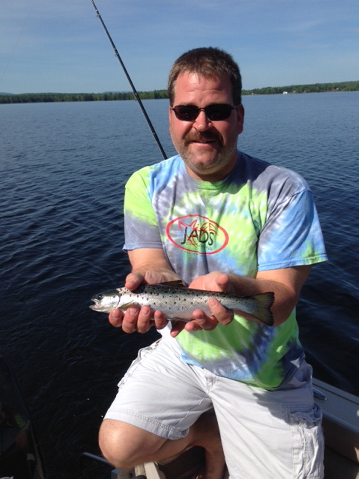 Michael Kucsma is shown June 1 on Mooselookmeguntic Lake in Rangeley. He was an avid fisherman.