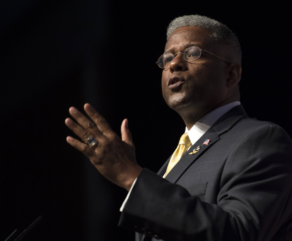 Former Florida Rep. Allen West was also a speaker at the faith conference Thursday. Republicans are looking to mobilize evangelical Christians, who are a sizable voting bloc, ahead of the elections this November and in 2016.