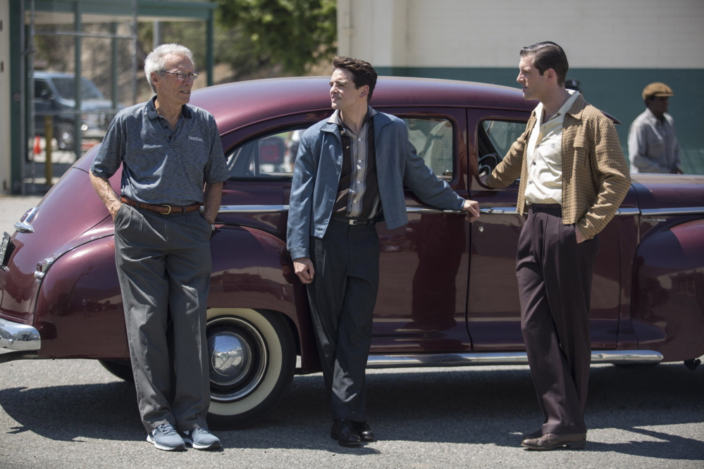 Clint Eastwood, Vincent Piazza and Michael Lomenda on the set of “Jersey Boys.” Warner Bros.