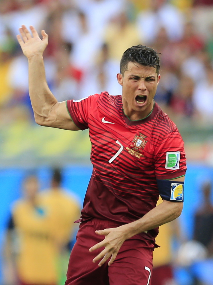 Cristiano Ronaldo of Portugal, which plays the U.S. in a World Cup game Sunday night, is the reigning world player of the year – the second time he’s won the award – and has scored at least 50 goals for four straight years for Real Madrid, the top team in Europe.