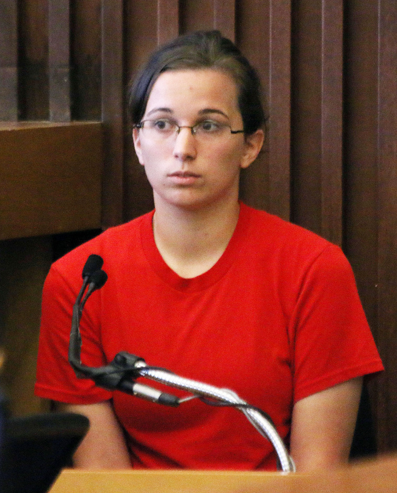Kathryn McDonough looks in the direction of Seth Mazzaglia, her former boyfriend, in this June 3, 2014, photo. McDonough has been the state’s key witness against Mazzaglia.