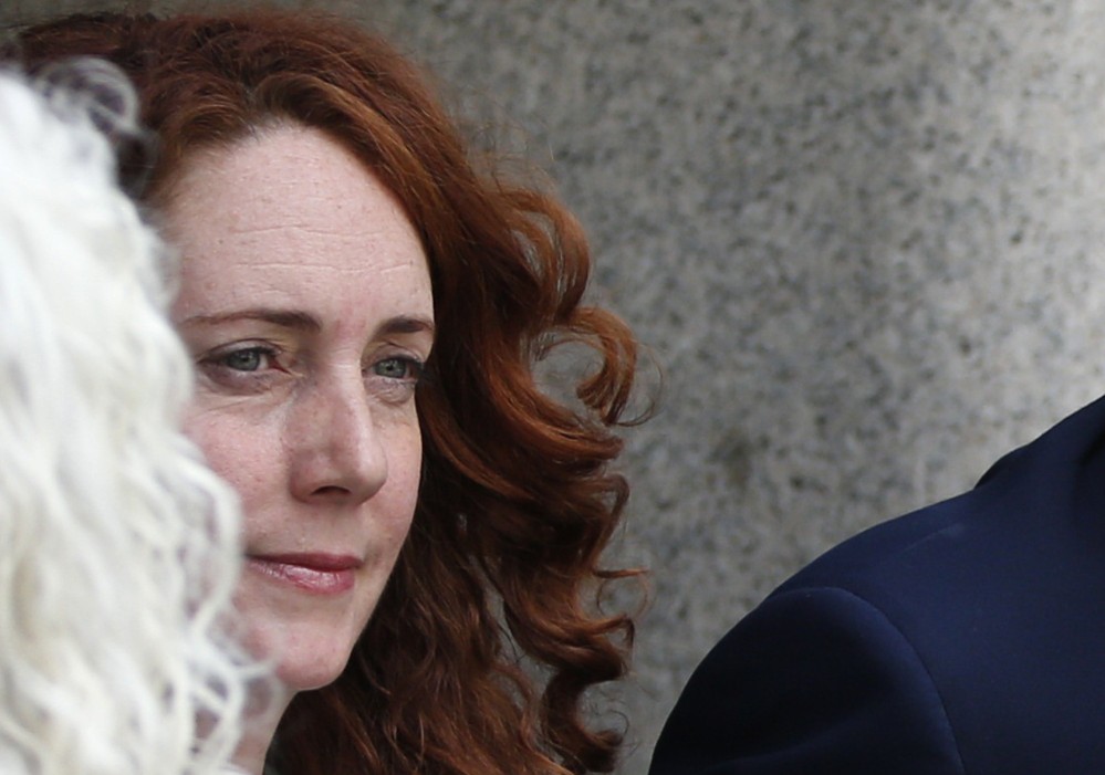 Rebekah Brooks, former News International chief executive, leaves the Central Criminal Court in London, on Tuesday.