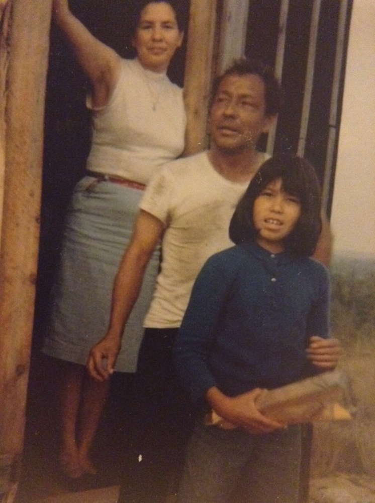 Christopher Altvater, his wife, Rita and daughter, Lisa, in the summer of 1965. Violence would break out in their dooryard in November of that year.