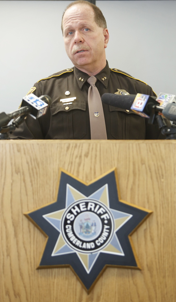 Gregory Rec/Staff Photographer 
 Kevin Joyce, Cumberland County Sheriff, talks about an incident this past weekend at the Cumberland County Jail where a female inmate snuck out of her cell and had sex with a male inmate in his cell.