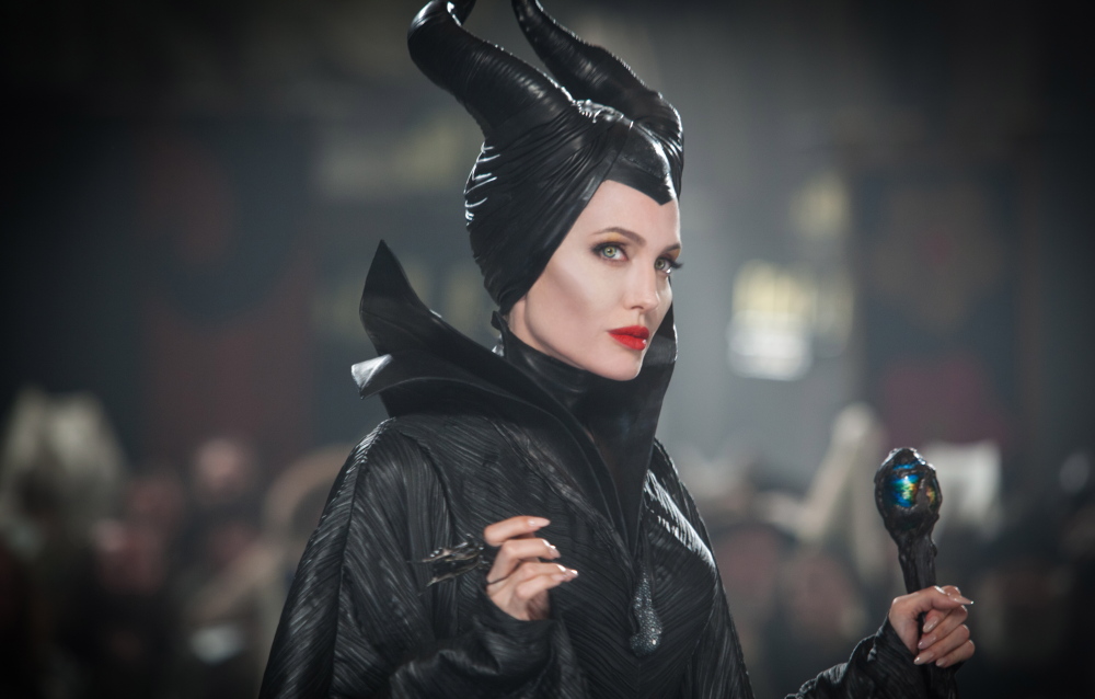 Photo released by Disney shows Angelina Jolie in a scene from her new film, âMaleficent.â The Associated Press