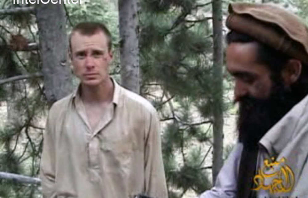 The Associated Press Bowe Bergdahl, left, is shown in Taliban captivity during 2010. The United States mentioned a possible prison swap to the Taliban as early as 2011. An unnamed source says the United States’ impending withdrawal from Afghanistan prompted the recent trade.