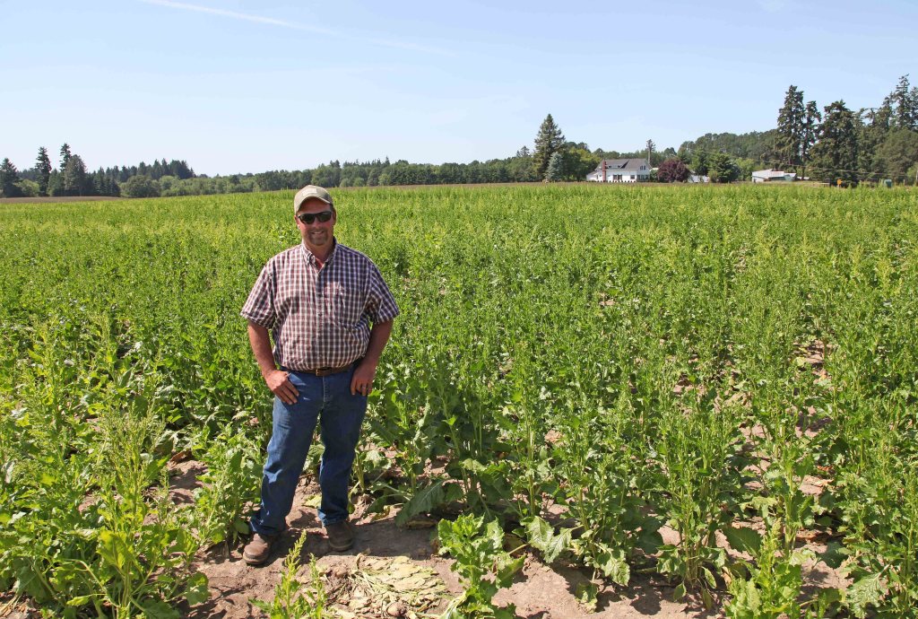 Robert Purdy stands in his field of genetically engineered sugar beets June 6 near Salem, Ore. “More mapping would be redundant; we’re already doing it internally, we all work together with other farmers,” he said. The Associated Press