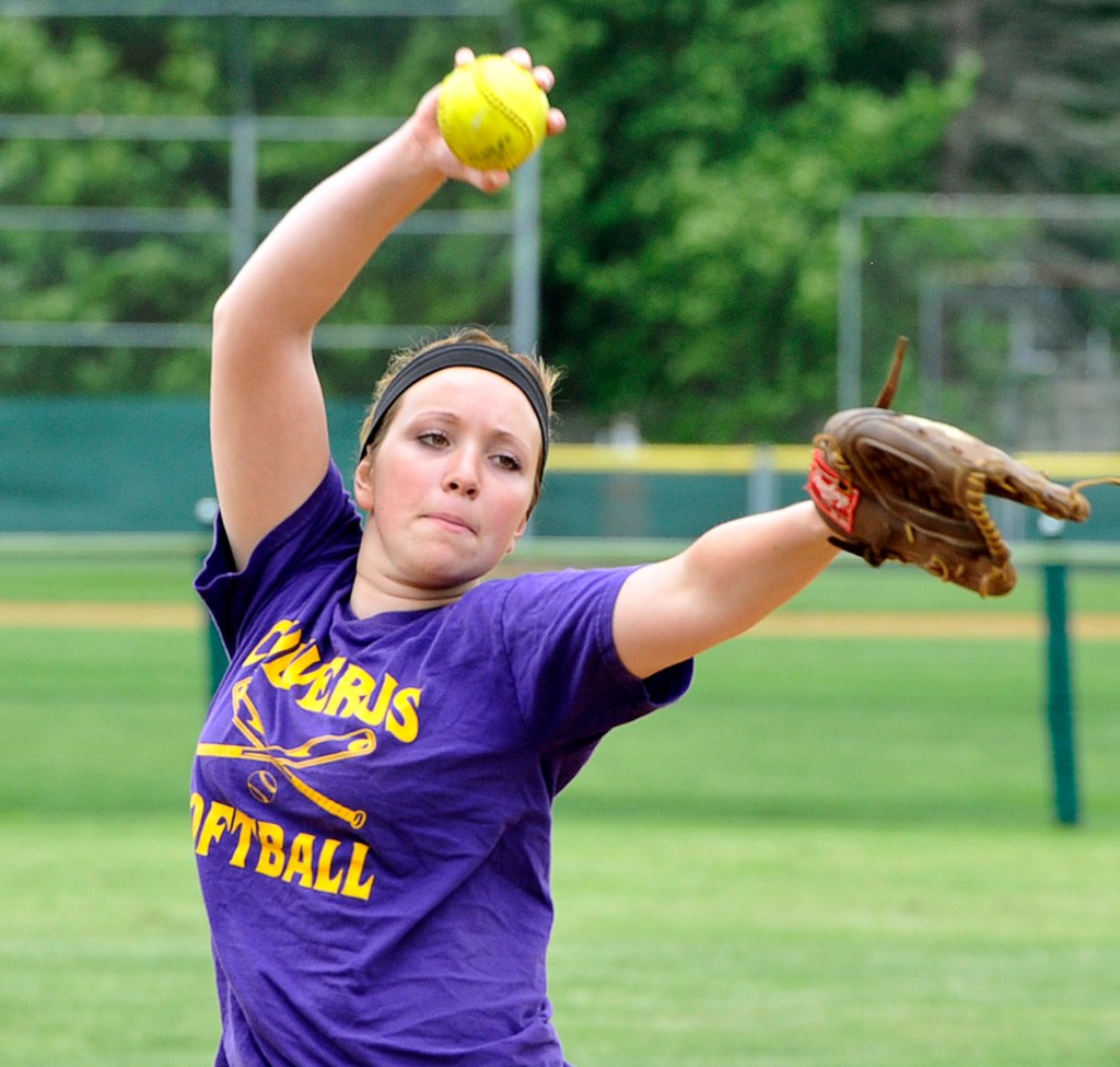 Brittany Bell has pitched every inning for Cheverus and is also the top hitter. John Patriquin/Staff Photographer
