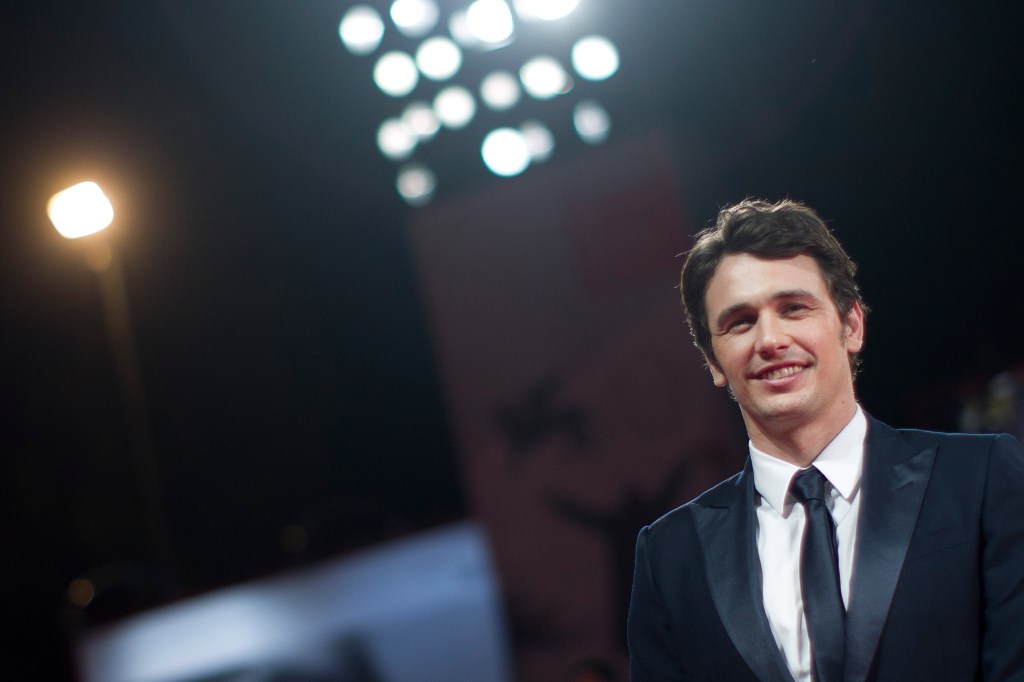 James Franco poses for photographers on the red carpet for the screening of the film "Child Of God" at the  Venice Film Festival, in this Aug. 31, 2013, photo.