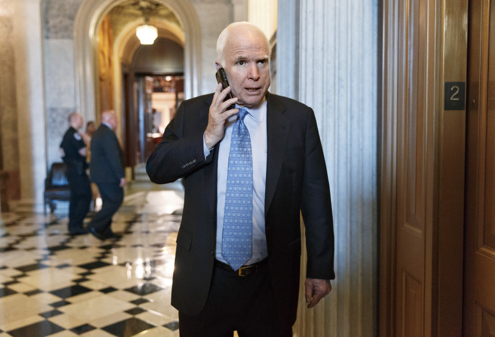 Sen. John McCain and three other GOP senators are co-sponsoring a bill that would give veterans more flexibility to see a private doctor if they are forced to wait too long for an appointment at a VA hospital or clinic.
