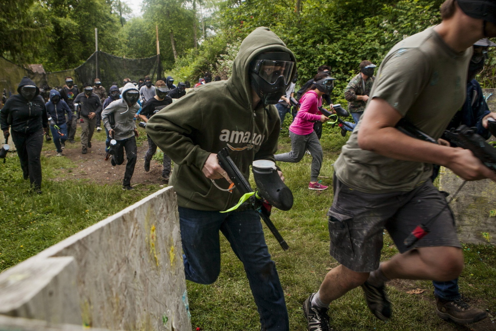 Amazon and Microsoft believe good interns are worth fighting over, and those who come aboard are rewarded with fringe benefits and even a chance to stir their competitive juices in paintball matches between the Northwest giants.