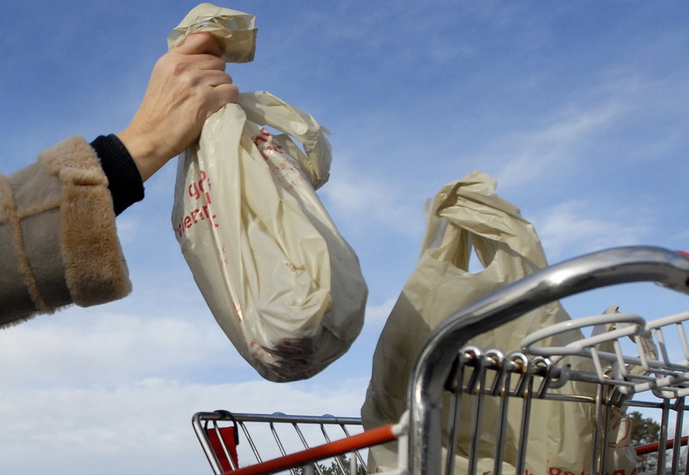 The town of Freeport is considering a proposal to ban stores from using most plastic bags.