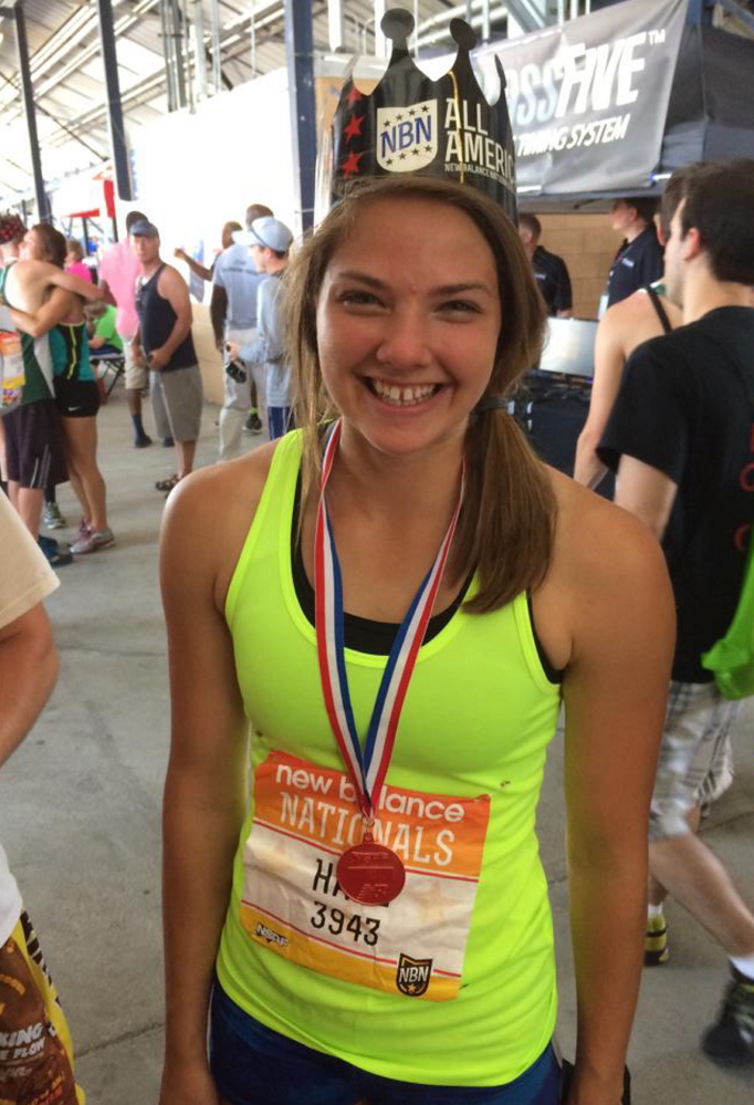 Kate Hall of Lake Region is used to crowns. Not only is she perhaps Maine’s best-ever high school track performer, but she continues to prove herself on a national level. And she’s a junior.