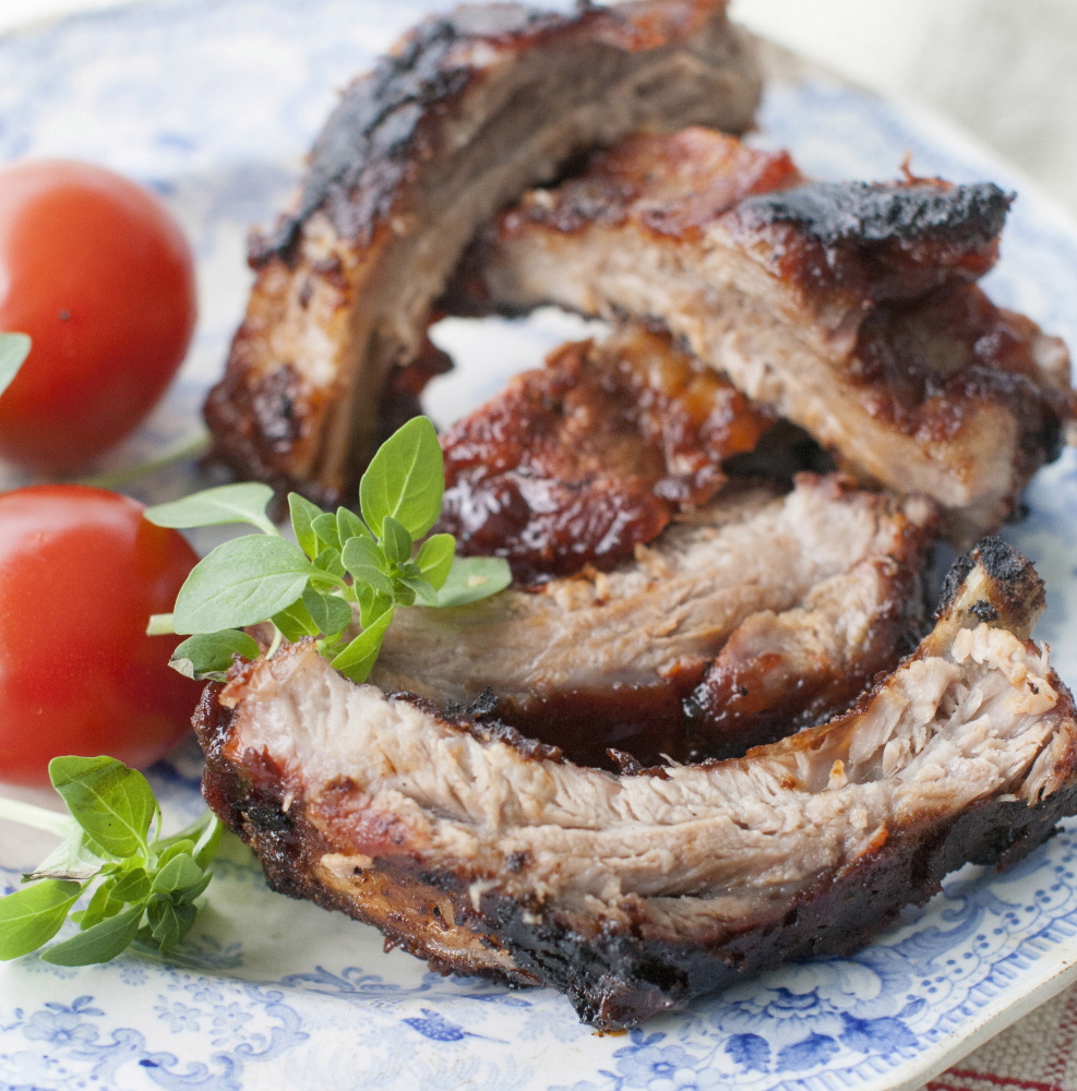 Back ribs usually are sold in either full slabs (13 ribs) or half slabs (seven ribs), and are the most expensive cut of rib. When they come from a pig that was less than a year old, they are referred to as baby back ribs.