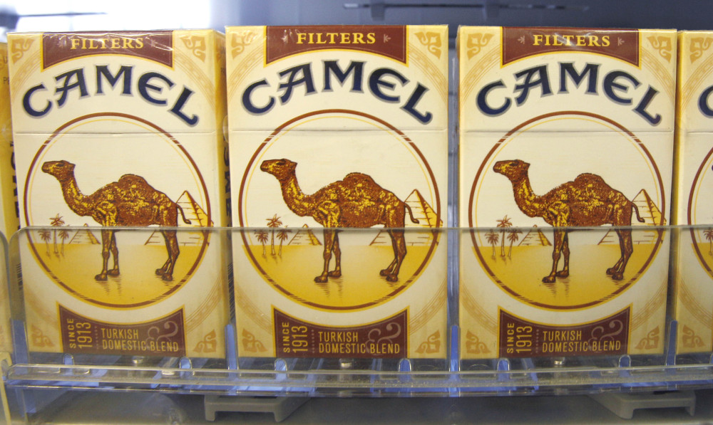Camel brand cigarettes from Reynolds American Inc., are displayed at a tobacco product store in Cranberry, Pa. 